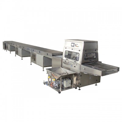 Chocolate Coating Machine with cooling tunnerl for wafer